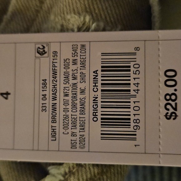 Women’s High Rise Distressed Straight Leg Jeans - Light Brown Size 00 & 4 - Picture 12 of 12